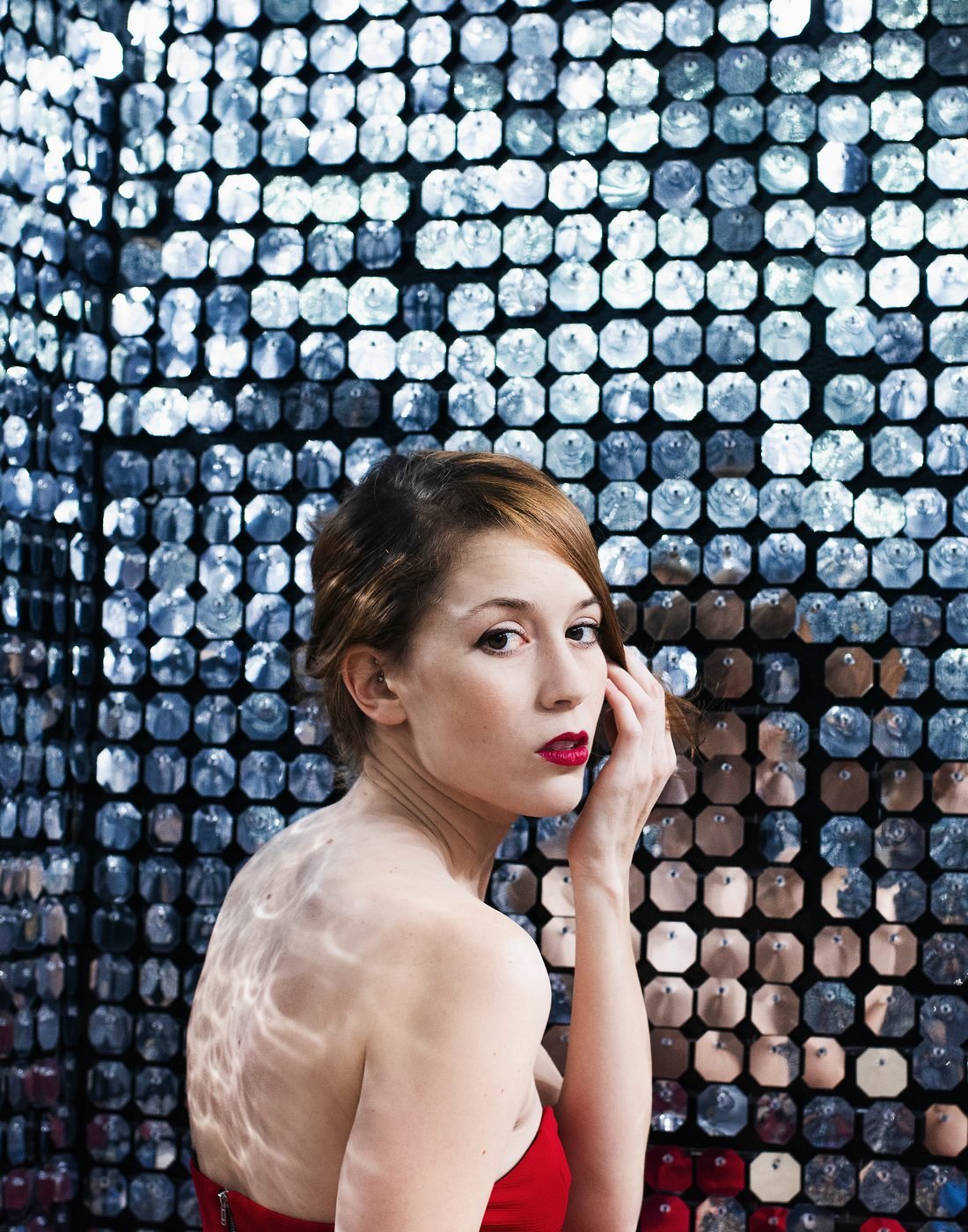 Look 03 — sequin dress and silk